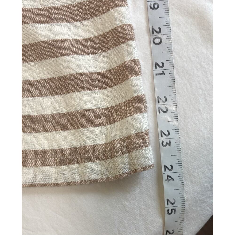 Tribal Linen Blend Pants Cropped Wide-Leg Striped Coastal Vacation Size XXL NWT - Picture 10 of 10